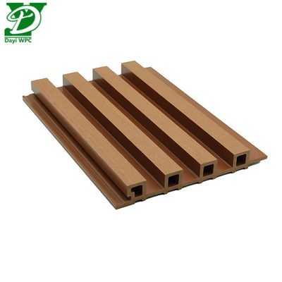 Modern dış mekan dekorasyonunda popüler Oluk Yüzeyli WPC Dış Duvar Kaplaması kullanılır